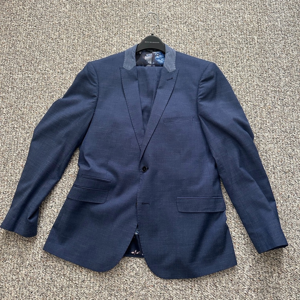 MENS PAISLEY & GRAY SUIT SLIM FIT